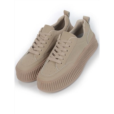 05-P8201-2 DK. BEIGE Кроссовки женские (натуральная кожа)