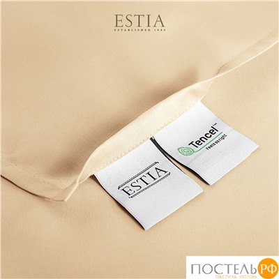 Estia ОРНЕЛЛА беж Простыня на резинке 180х200+30, 1пр.,тенсель