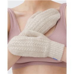 Варежки из кашемира 30120 бежевые