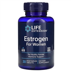 Life Extension, эстроген для женщин, 30 вегетарианских таблеток