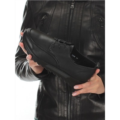 03-5308 BLACK Полуботинки женские (натуральная кожа)