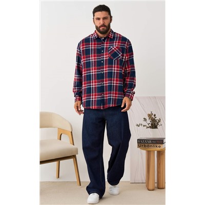 Рубашка F521-0460 blue-red