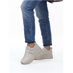 03-A1012-2 BEIGE Кроссовки женские (натуральная кожа)