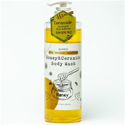 GLAMFOX Гель для душа МЁД И ЦЕРАМИДЫ Honey Ceramide Body Wash 750 мл