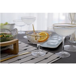 Креманка Magistro «Орион», 350 мл, 11.1×12.5 см, с золотой отводкой, стекло, прозрачная