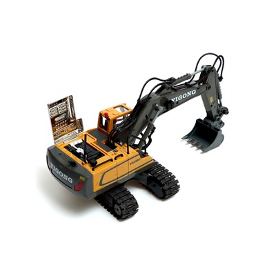 Экскаватор радиоуправляемый «Стройка», металлический ковш, работает от аккумулятора