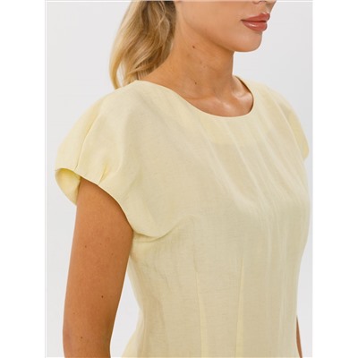 Блузка со спущенным плечом в цвете лайм