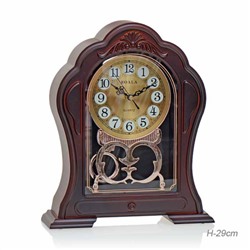 Часы настольные 29 см / T2897-2 /уп 20/темно коричневые