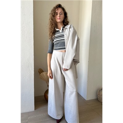 Брюки эко-замша  BASE102/01/Бежевый