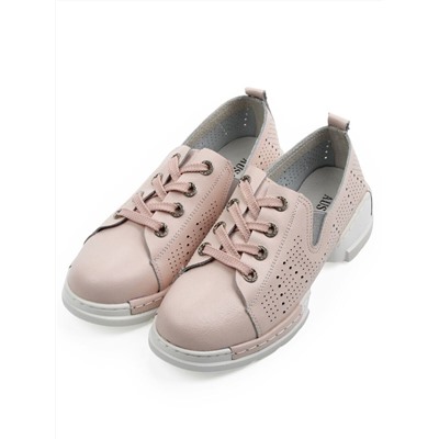 03-YB13-3 PINK Полуботинки летние женские (натуральная кожа)