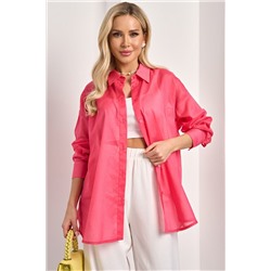 Рубашка розовая из хлопка