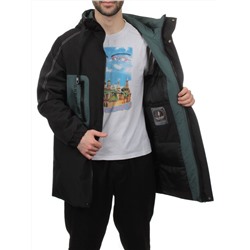 2171 BLACK GREEN Куртка мужская зимняя облегченная (130 гр. холлофайбер)
