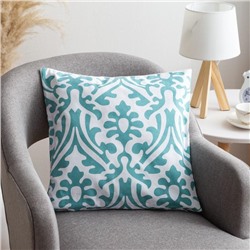Наволочка декоративная 40×40 см, Monograms mint, 100% хлопок