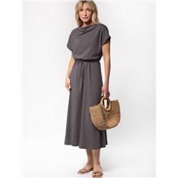 Платье с цельнокроеным рукавом из премиального хлопка