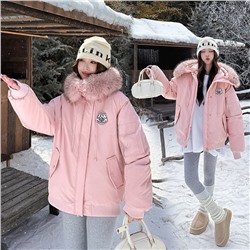 Cute Woman Куртка с меховым воротником M-B116