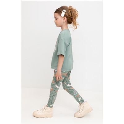 Бриджи холодная мята, зайчики к527 Crockid