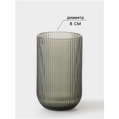 Стакан Magistro «Грани», 400 мл, 8×13 см, стекло, графитовый