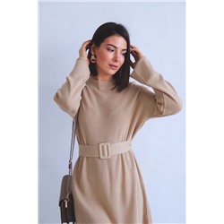 11757 Платье вязаное бежевое