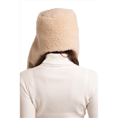 Шапка ушанка РОДИНА цвет бежевый