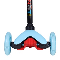 Самокат трехколесный от 2-х лет Yeenot Kids GT4105, до 30кг, вес 1.8кг, свет. колёса PU 110мм ABEC7, голубой, БК/уп10/ АКЦИЯ!