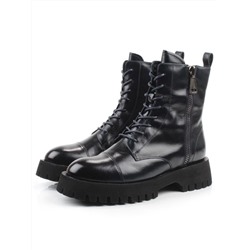 01-B2103B-10F INK BLUE Ботинки демисезонные женские (натуральная кожа, байка)