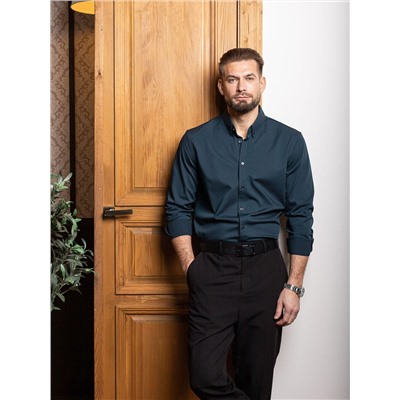 005J Мужская рубашка JenTa изумруд