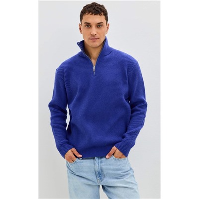 Джемпер мужской с воротом на молнии F310-0515 синий
