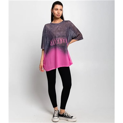 Футболка #КТ106 (10), графит,розовый