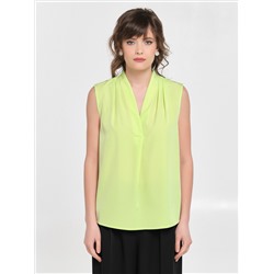 Блузка без рукавов лимонного цвета