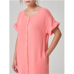 Платье-рубашка из муслина