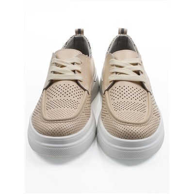 03-C929-2A BEIGE Полуботинки летние женские (натуральная кожа)