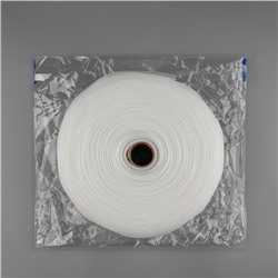 Шторная лента классическая, органза, 6 см, 50 ± 1 м, цвет прозрачный/белый