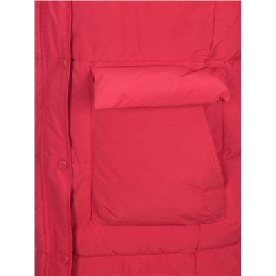 2197 RED Пуховик женский зимний AIKESDFRS (холлофайбер)