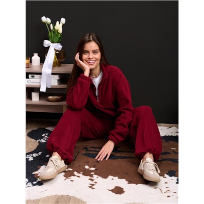 Костюм женский из флиса бордо