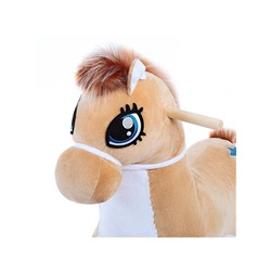 Качалка «Лошадка: Звёздочка», музыкальная, бежевая, цвет звёзд МИКС