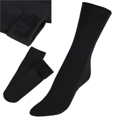 Носки женские р. 35-39 ТЕПЛЫЕ ФЛИС / ZS17 /уп 10/300/ ОДНА ПАРА (Черный)