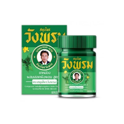 Тайский бальзам зеленый (охлаждающий)  от Wangprom Herb, Green Balm, 50 гр