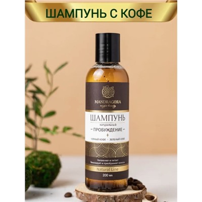 Натуральный шампунь для волос увлажняющий с кофе «Пробуждение»