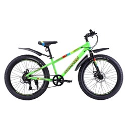 Велосипед 24"x3.0 рама 13" 7sp COMIRON FLASH полуфэт ригид зелёный