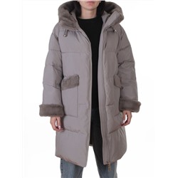 6093 GRAY Куртка зимняя женская оверсайз (200 гр. холлофайбер)