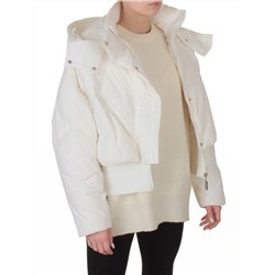 H24-033 WHITE Куртка пуховая зимняя женская (пух)