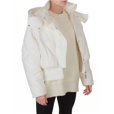 H24-033 WHITE Куртка пуховая зимняя женская (пух)