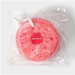 Губка для тела Доляна Cookie, 11.5×5 см, розовая