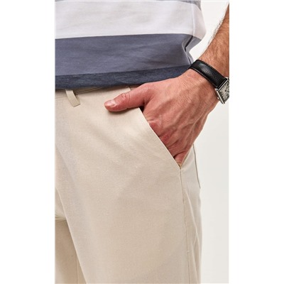 Брюки лен F511-0851 l.beige