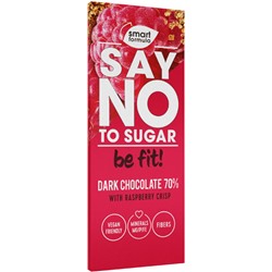 «Smart Formula», горький шоколад Dark with raspberry crisp, 90 г