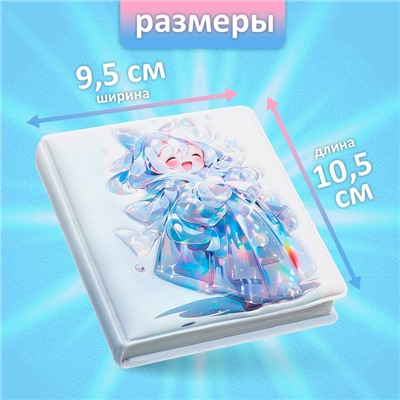 Записная книжка подарочная 96л,линия, цветной блок,обложка ПВХ 3D Аниме (9,5х10,5см)