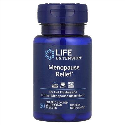 Life Extension, добавка для поддержки организма при менопаузе, 4 мг, 30 вегетарианских таблеток, покрытых кишечнорастворимой оболочкой