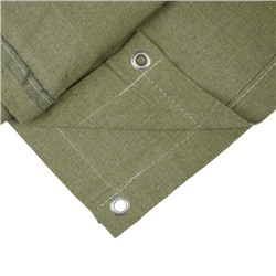 Брезент огнеупорный, 3×3 м, плотность 400 г/м², люверсы шаг 1 м, хаки