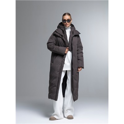 Пуховик женский коричневый