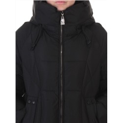 8855 BLACK Пальто зимнее женское (200 гр. холлофайбер)